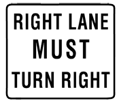 right lane must exit