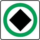 This sign shows this route is used to transport dangerous goods