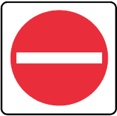 This sign indicates do not enter this road