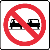 This sign indicates do not pass