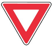 This sign indicates to stop if necessary and only proceed when the way is clear