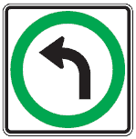 This sign indicates Left turn only