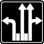 This is a multidirectional lane sign. Follow the direction of the arrow based on what lane you're on.