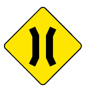 This sign indicates narrow bridge ahead