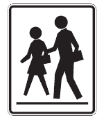 This is a warning sign showing school crosswalk.