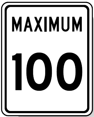 This sign indicates the maximum speed allowed at night