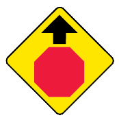 This sign indicates you are approaching a stop sign
