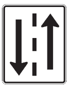 This sign indicates Two-way traffic, keep on the right unless passing