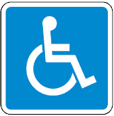 This sign indicates the facility is accessible by wheelchair